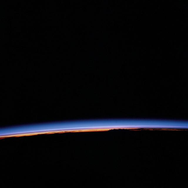 NASA image: Earth limb at sunset
