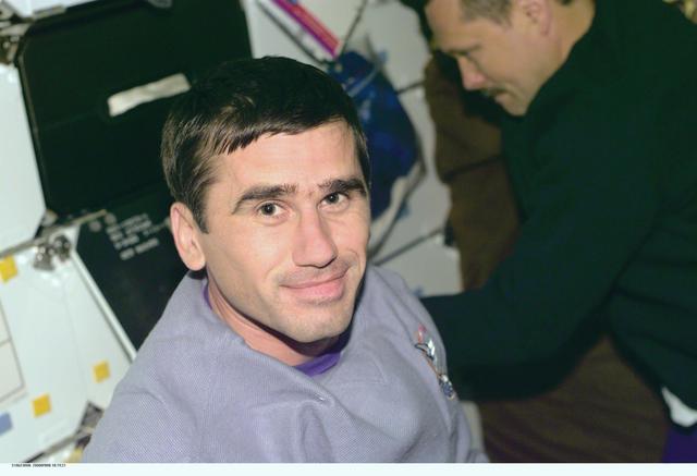 NASA image: MS Yuri Malenchenko at work aboard Atlantis during STS-106