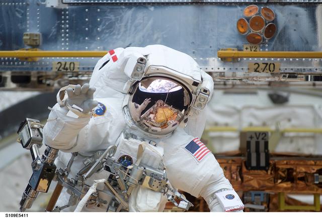 NASA image: STS-109 MS Newman during EVA 2