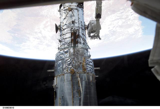 NASA image: EVA 2 - MS Newman and Massimino over Australia