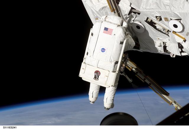 NASA image: Perrin near the S0 (S-zero) Truss during STS-111 UF-2 EVA 2