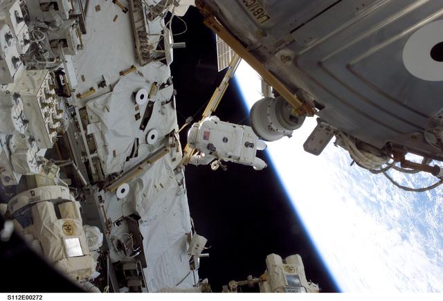 NASA image: MS Wolf works on Truss during EVA 2