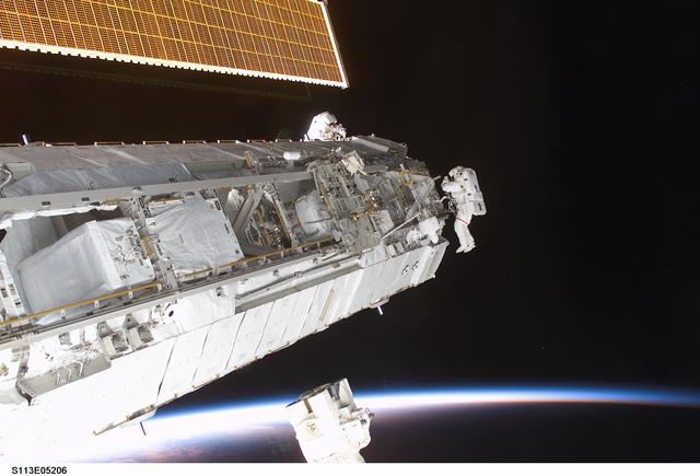 MS Herrington and Lopez-Alegria during the second EVA for STS-113