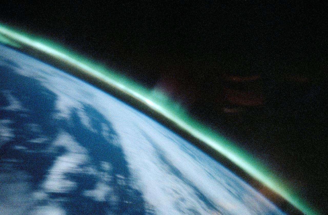 STS039-25-006 (28 April-6 May 1991) --- A 35mm frame of the Aurora Australis, also known as the Southern Lights, photographed from the Space Shuttle Discovery's flight deck by one of its seven crew members. One of the mission objectives was to measure the spectral and spatial characteristics of auroral emissions. While passing over the sunlighted portion of Earth, the crew was able to take a number of photos of the various geographic points on the planet; much of the time on nightside passes was devoted to a thorough study and documentation of auroral displays.