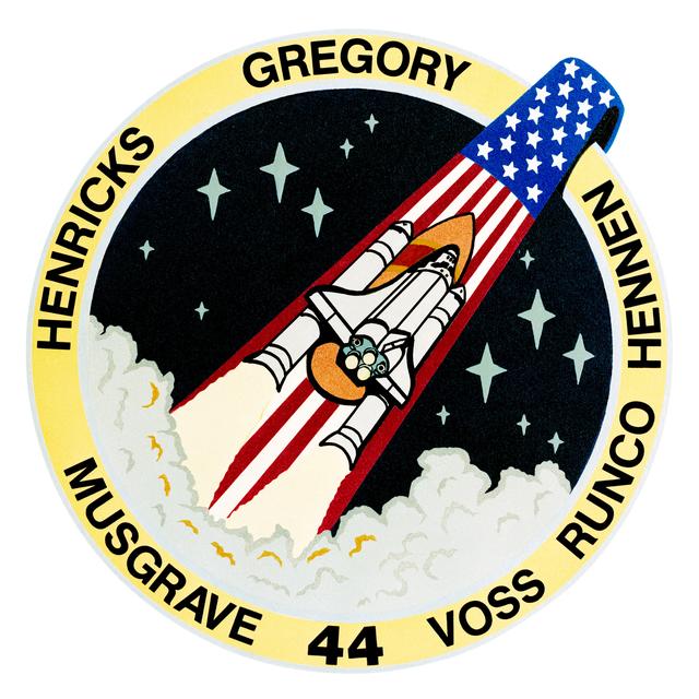 NASA image: STS-44 Atlantis, Orbiter Vehicle (OV) 104, crew insignia