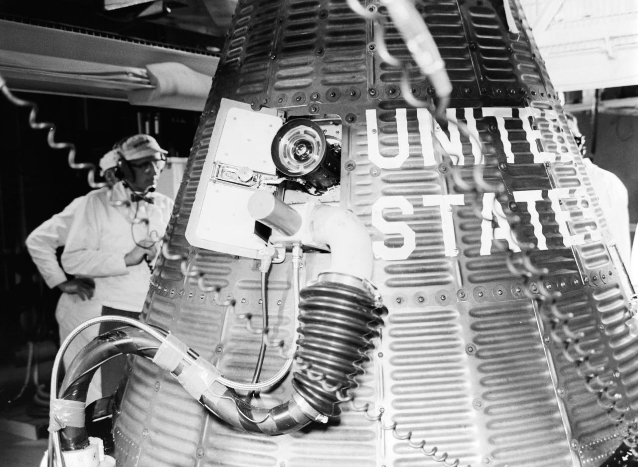 S61-03705 (1961) --- Close-up view of the fueling of the Liberty Bell 7 for the Mercury-Redstone 4 (MR-4) mission. Photo credit: NASA