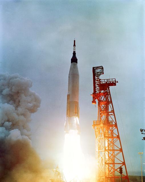 NASA image: Astronaut Carpenter, Scott - Mercury-Atlas (MA)-7 - Liftoff - Cape