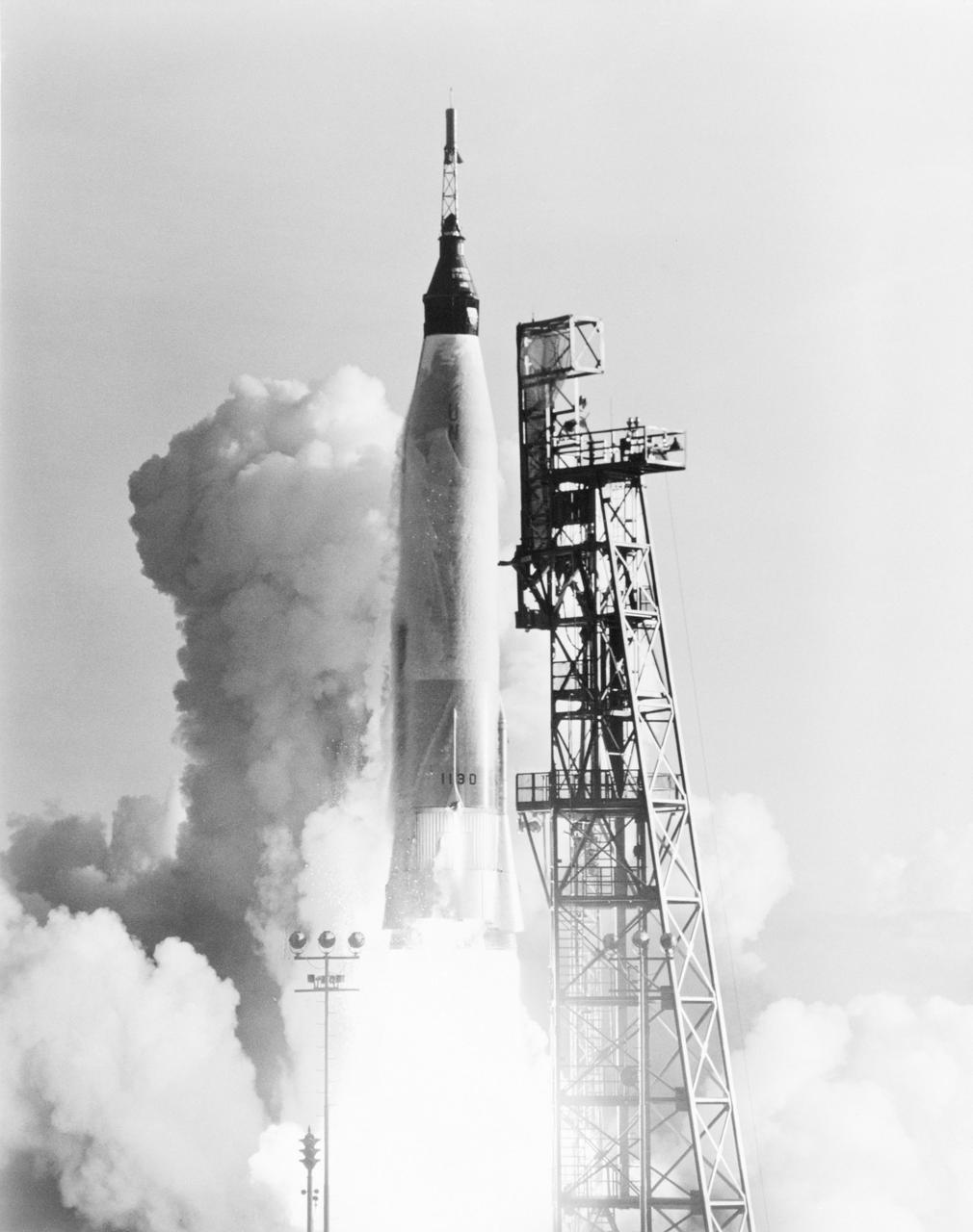 S62-06006 (3 Oct. 1962) --- Launch of the Mercury-Atlas 8 "Sigma 7" mission. Photo credit: NASA