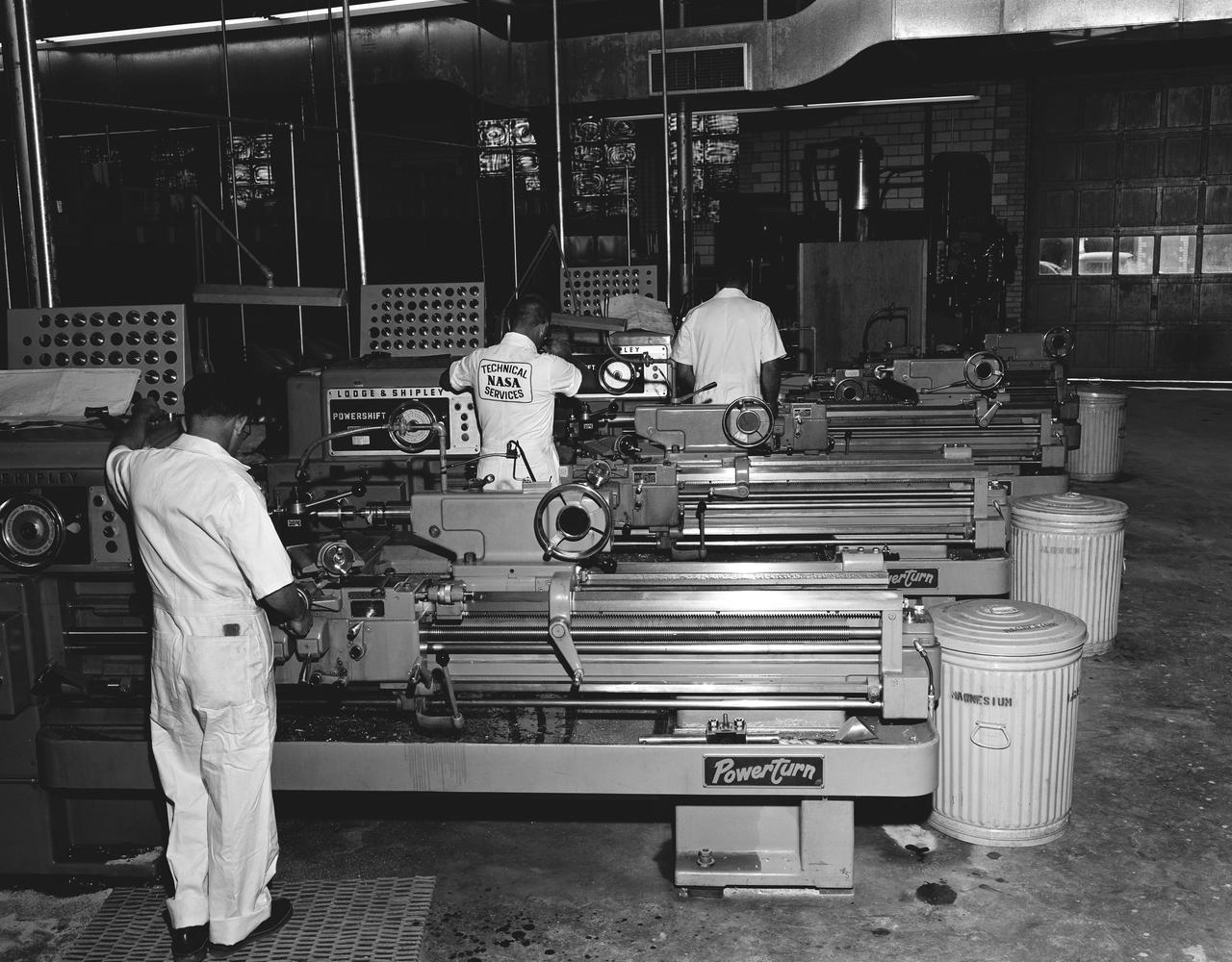 View of NASA Technical Services personnel working in Canada Dry bldg.