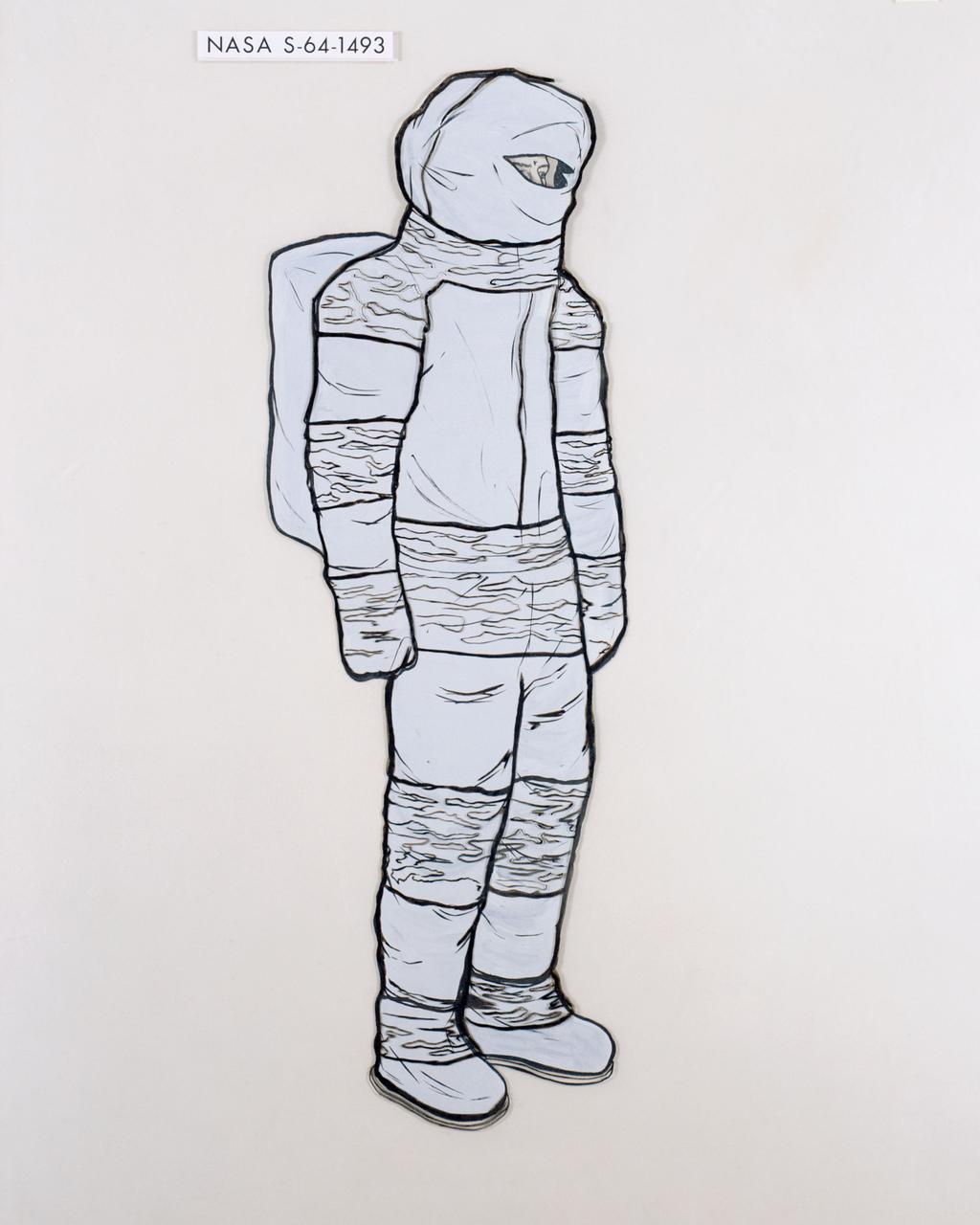 Artist Concept of a prototype of an Apollo Space Suit.