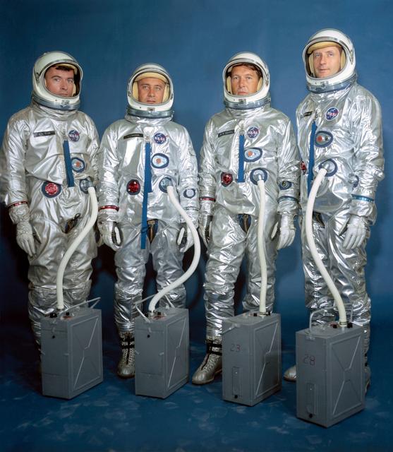 NASA image: GROUP - GEMINI ASTRONAUTS (SUITED) - ASTRONAUT SCHIRRA