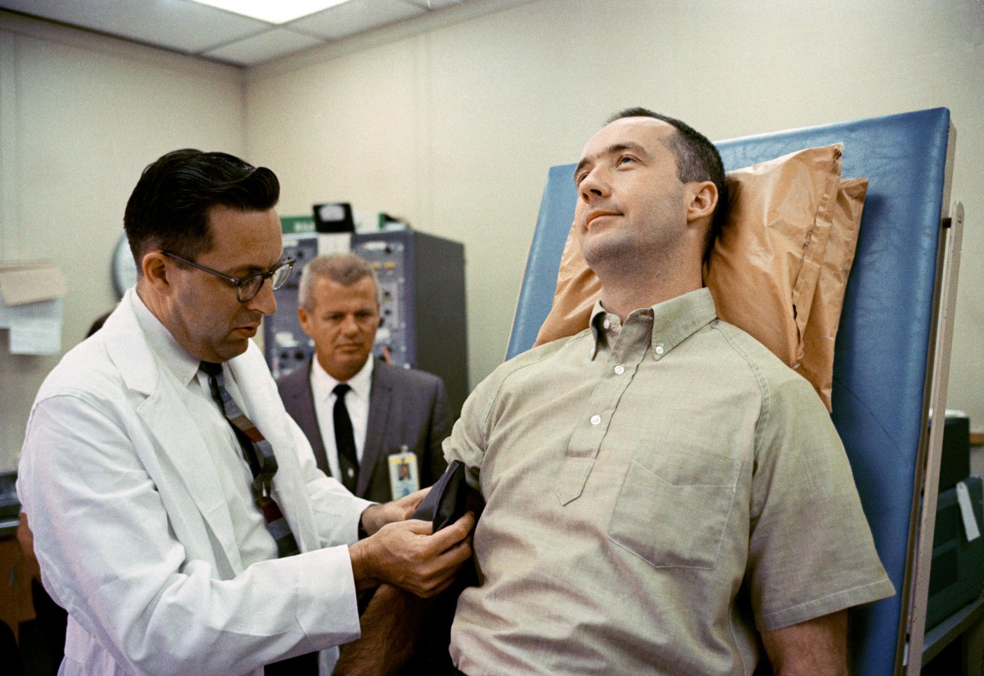 Astronaut Jim McDivitt gets a checkup
