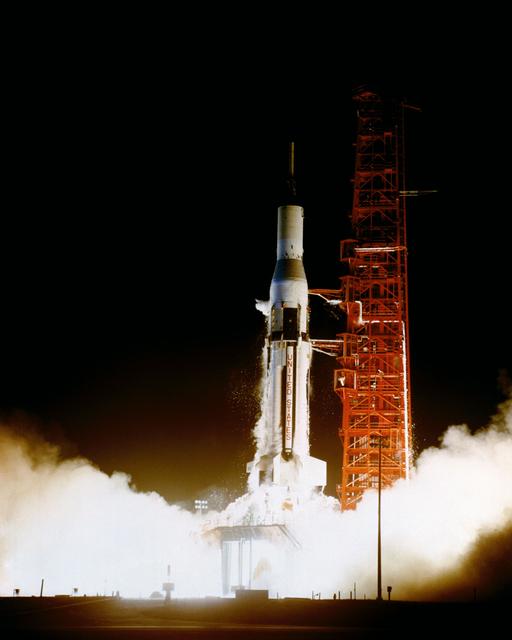 NASA image: First night launch of a Saturn I launch vehicle