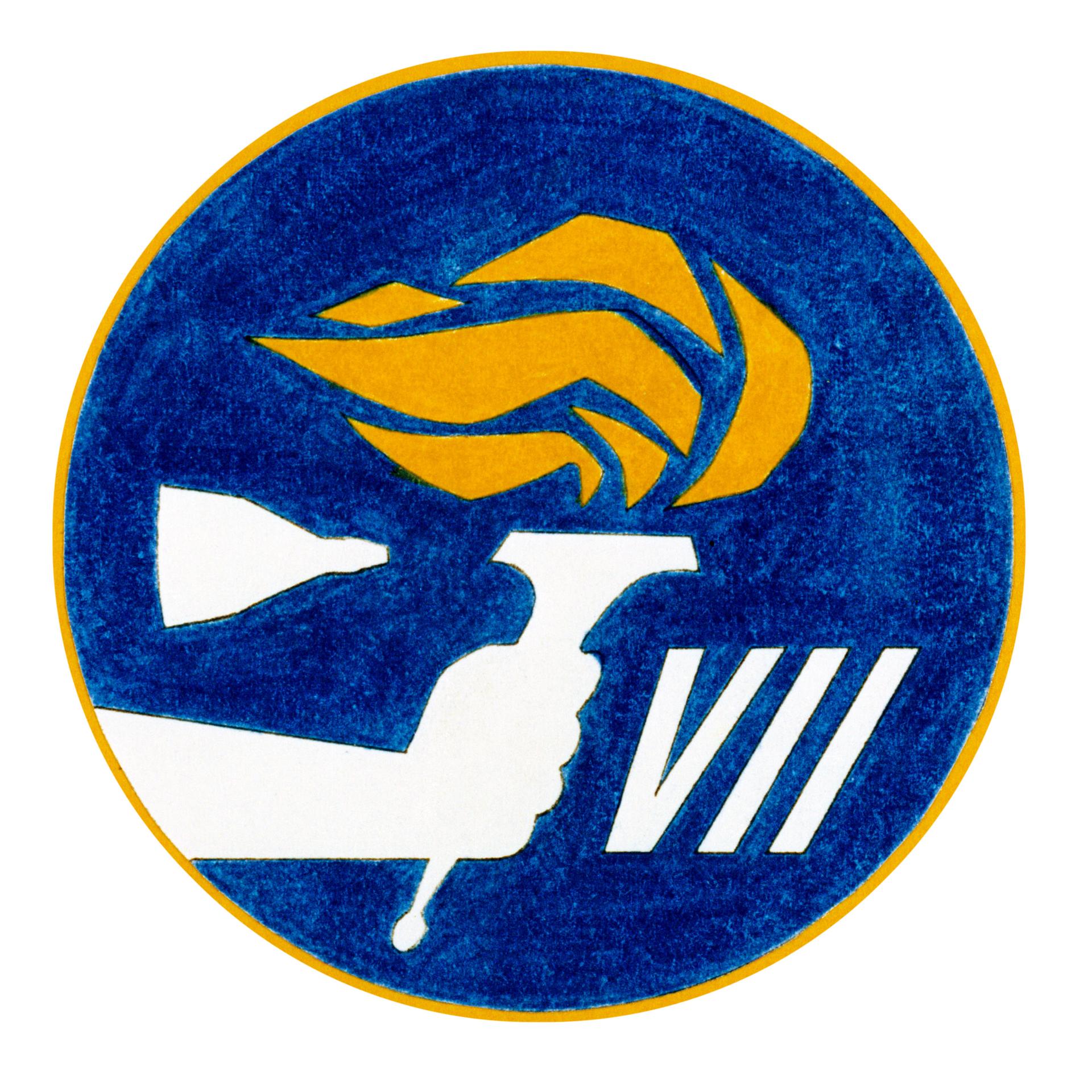 The Gemini 7 insignia featuring a torch