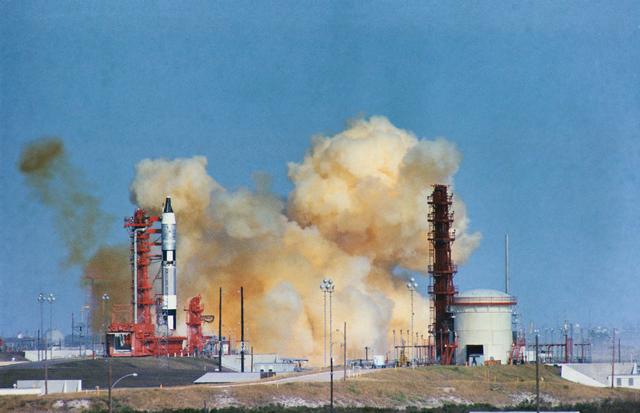 NASA image: LIFTOFF - GEMINI-TITAN (GT)-6 - SHUTDOWN - CAPE