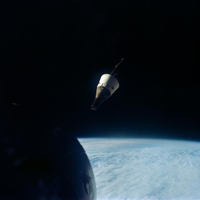 NASA image: View of the Gemini 6 and Gemini 7 rendezvous