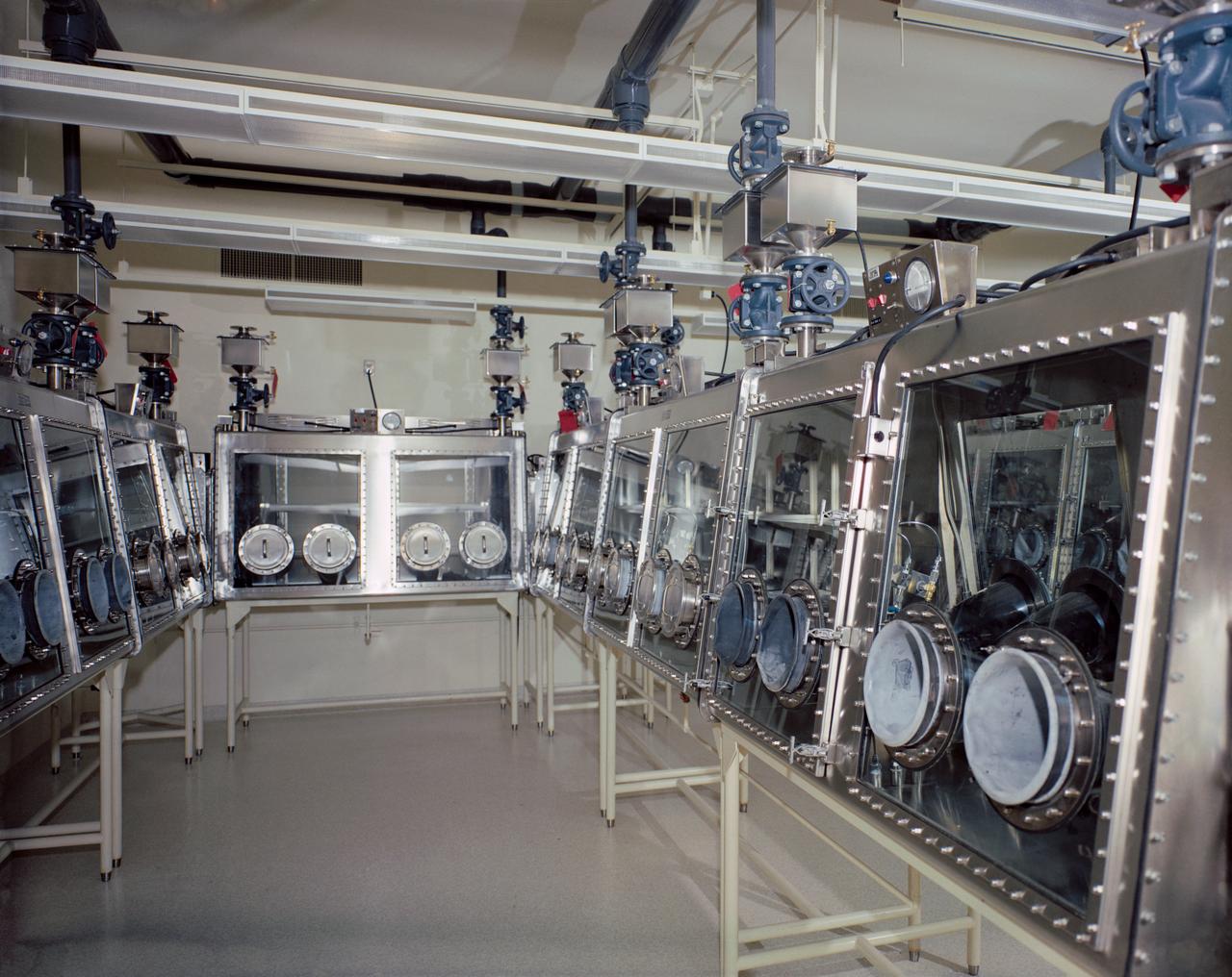 The incubation laboratory of the Sample Operations Area of the Lunar Receiving Laboratory, bldg 37.