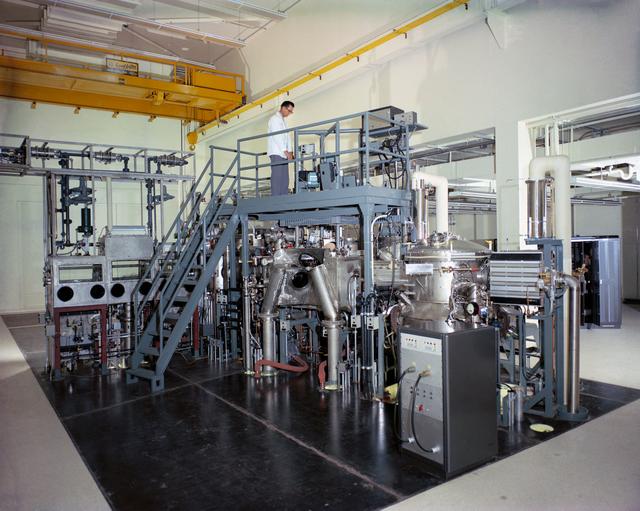 NASA image: View of equipment in Vacuum Laboratory, Sample Operations Area, LRL bldg 37
