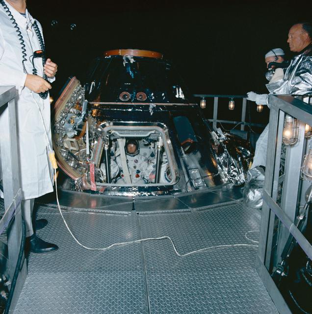 NASA image: VACUUM TEST - ASTRONAUT JOE H. ENGLE - MSC