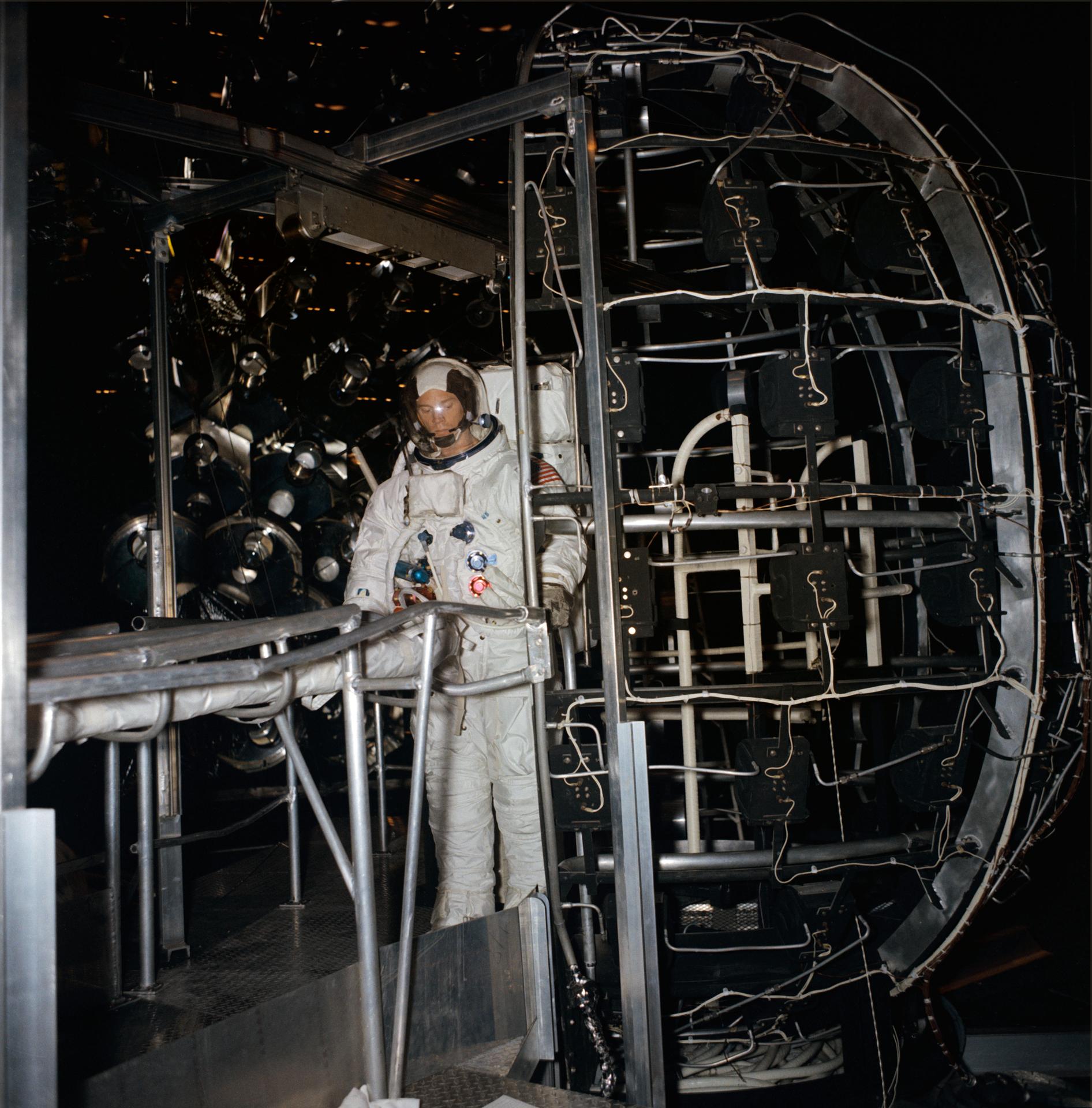 Rusty Schweickart trains for his EVA in 1968