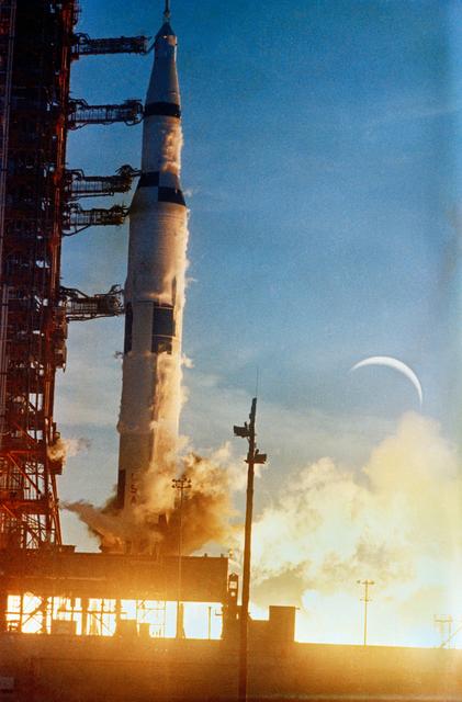 Launch of Apollo 8 lunar orbit mission