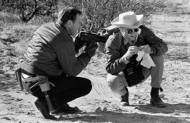 NASA image: Apollo 11 - Prime and Backup Crews - Geology Training - TX