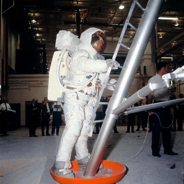 NASA image: Astronaut Neil Armstrong participates in lunar surface simulation training