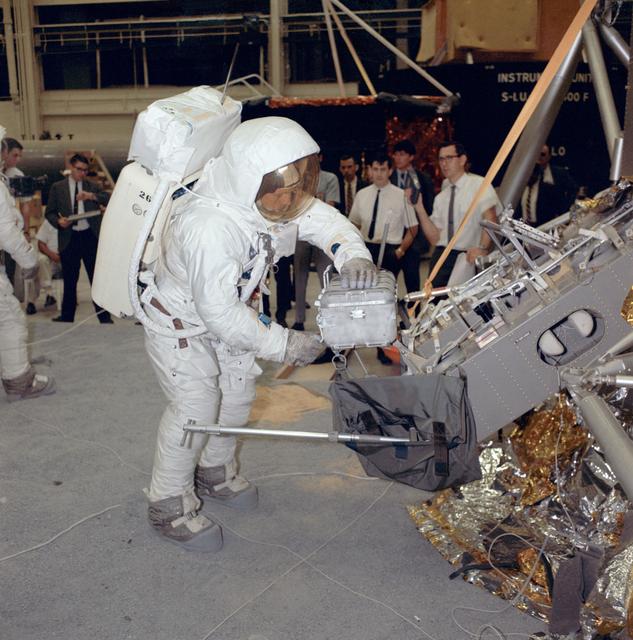 NASA image: ASTRONAUT ARMSTRONG, NEIL - LUNAR SURFACE SIMULATION TRAINING