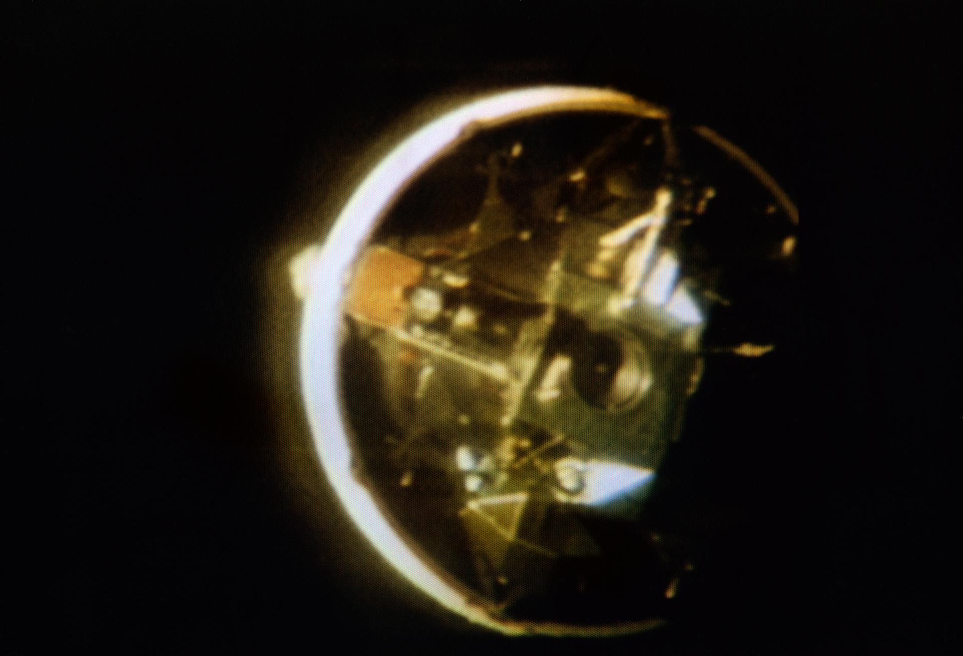 View of the Apollo 10 lunar module in the Saturn IVB stage before its extraction