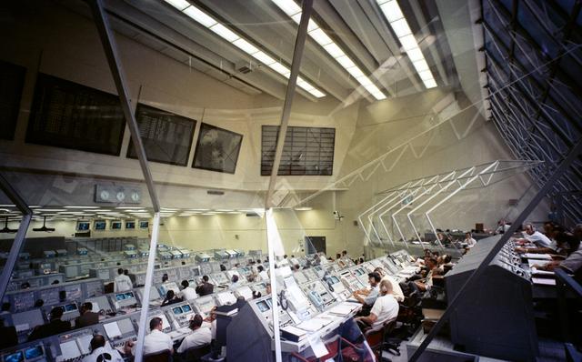 NASA image: Firing Room 3 of Launch Control Center, Launch Complex 39 countdown test