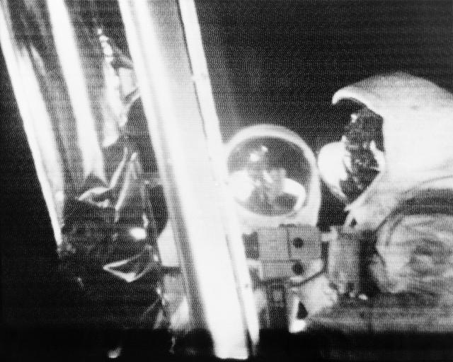 NASA image: Telecast of Astronauts Armstrong and Aldrin by the Lunar Module