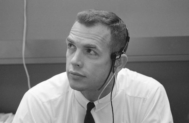 NASA image: Astronaut David Scott - Mission Operations Control Room (MOCR) - Apollo XI - MSC