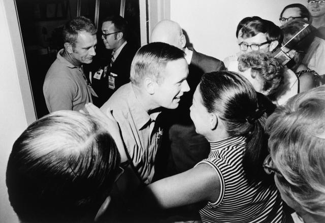 NASA image: Apollo 11 crewmen released from quarantine