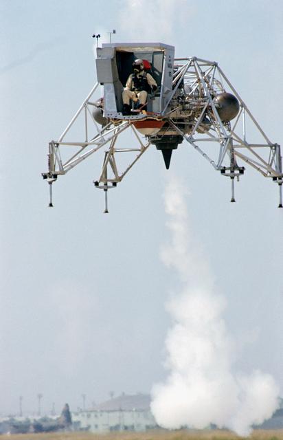 NASA image: Astronaut Charles Conrad - Cockpit - Lunar Landing Training Vehicle - Ellington AFB (EAFB), TX