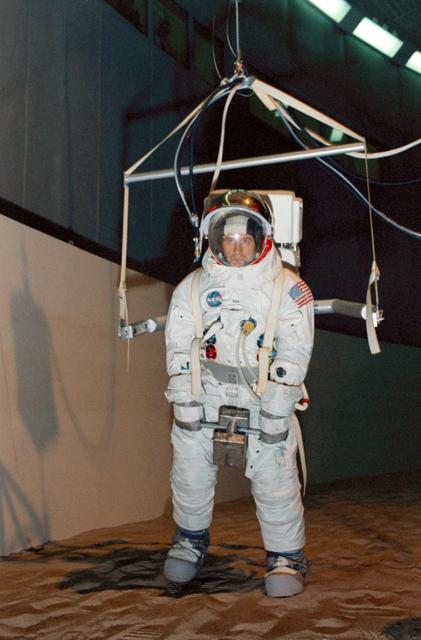 NASA image: Astronaut Alan Bean participates in lunar surface simulation