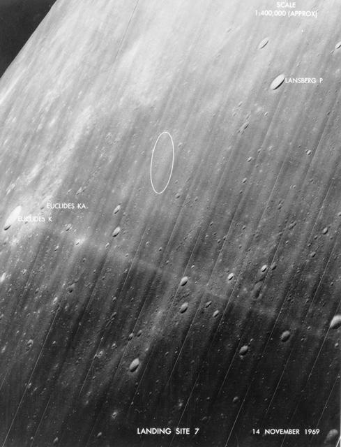 NASA image: Photograph of prime Apollo 12 lunar landing site