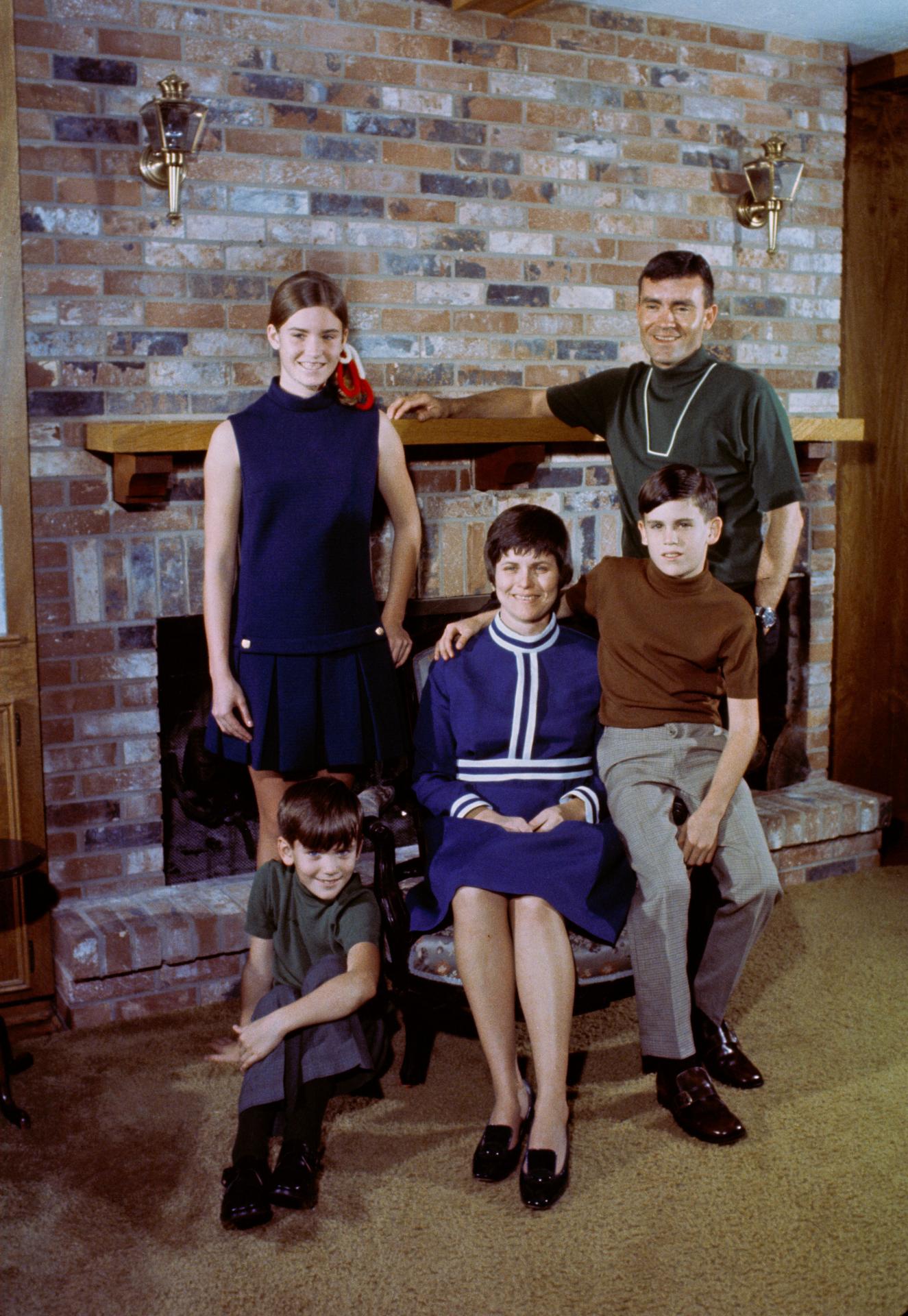 Haise family portrait with Fred, Mary, and their three children, Fred T., Mary M. and Stephen W.