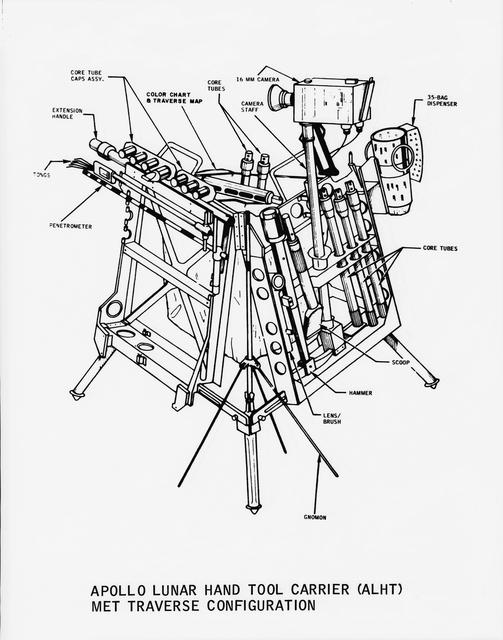 NASA image: Line drawing of Apollo Lunar Hand Tool carrier