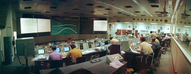 NASA image: Mission Operations Control Room (MOCR) Views - Touchdown - Apollo XV Lunar Module (LM) - Moon