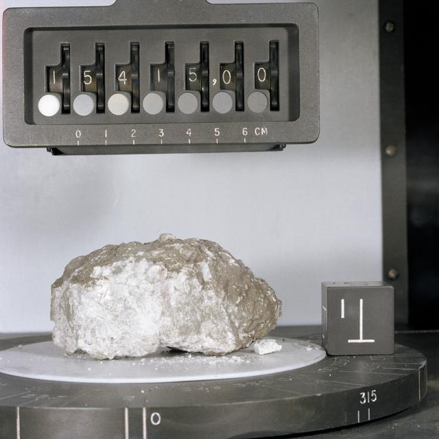 NASA image: APOLLO XV - LUNAR SAMPLE (NO. 15415 - "GENESIS ROCK)