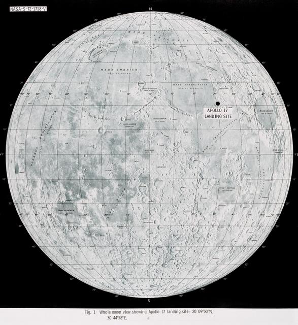 NASA image: Photograph of Apollo 17 lunar landing site location