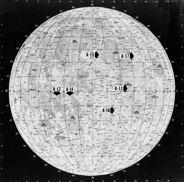 NASA image: APOLLO LANDING SITES