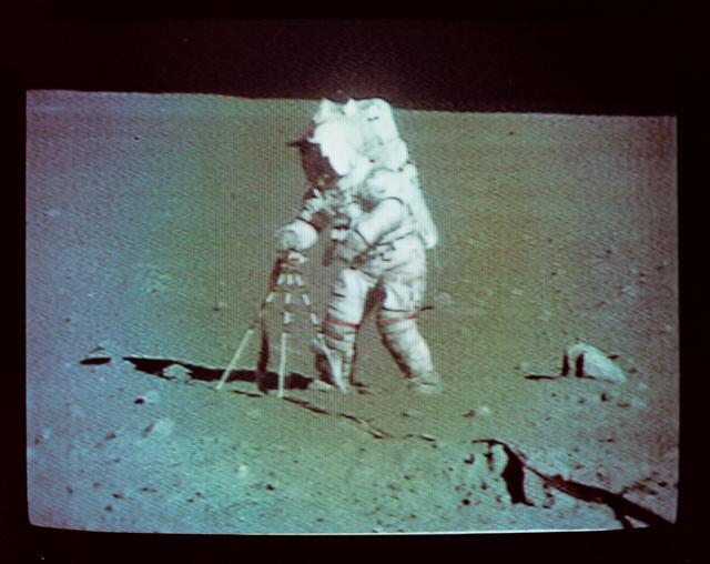 NASA image: Apollo XVI - TV Transmission (Poor Quality)