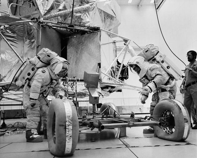 Apollo 17 Astronauts during EVA training