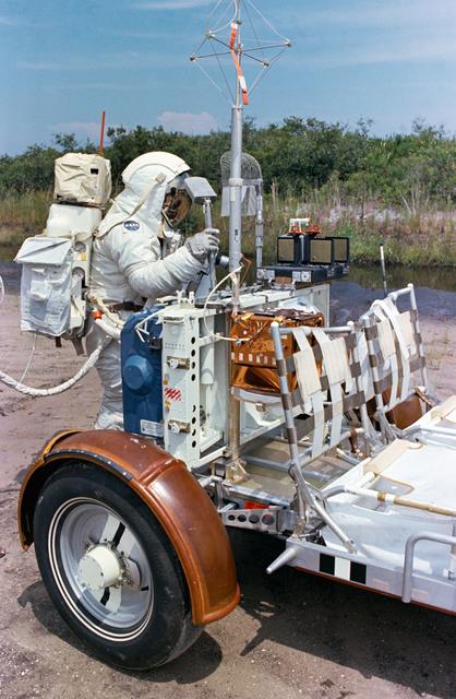 NASA image: APOLLO 17 - CREW TRAINING - EXTRAVEHICULAR ACTIVITY (EVA) - KSC