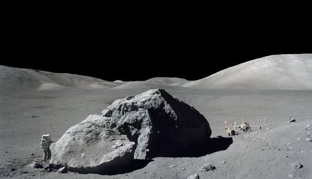 NASA image: APOLLO XVII EXTRAVEHICULAR ACTIVITY (EVA) - SCIENTIST-ASTRONAUT HARRISON H. SCHMITT - MOON