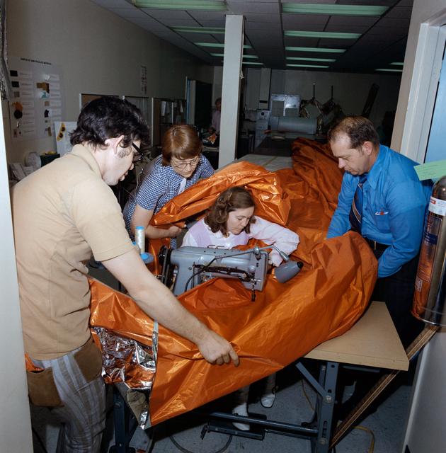 NASA image: SKYLAB (SL)-I - MANUFACTURING (SUN SHADE) - GE, HOUSTON, TX