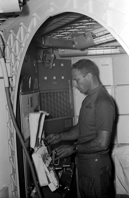 NASA image: Astronaut Jack Lousma - Inflight Medical Support System (IMSS) - JSC