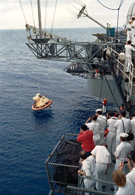 NASA image: SKYLAB (SL)-2 - RECOVERY OPERATIONS - RECOVERY SHIP - PACIFIC