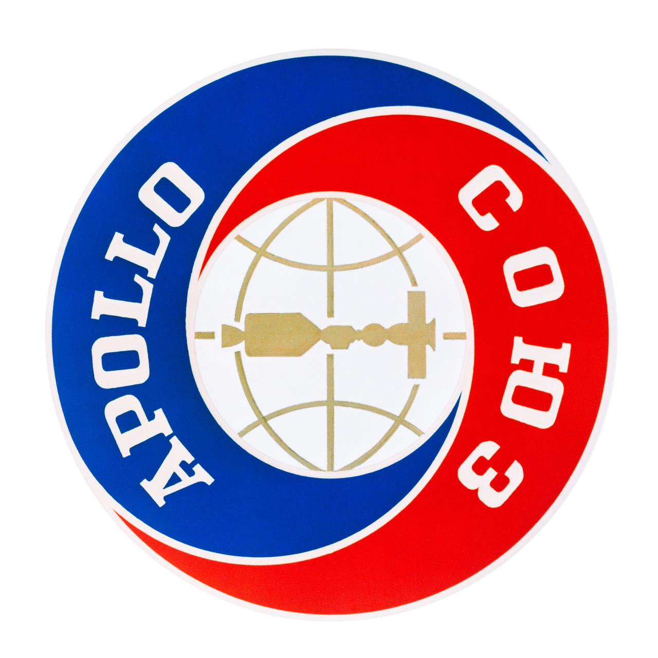 S74-17843 (March 1974) --- This is the official emblem of the Apollo-Soyuz Test Project chosen by NASA and the Soviet Academy of Sciences. The joint U.S.-USSR space mission is scheduled to be flown in July 1975. Of circular design, the emblem has the words Apollo in English and Soyuz in Russian around a center disc which depicts the two spacecraft docked together in Earth orbit. The Apollo-Soyuz Test Project will be carried out by a Soviet Soyuz spacecraft and a U.S. Apollo spacecraft which will rendezvous and dock in orbit. Soyuz and Apollo will remain docked for as long as two days in which period, the three Apollo astronauts will enter Soyuz and the two Soyuz cosmonauts will visit Apollo via a docking module. The Russian word "soyuz" means "union" in English.